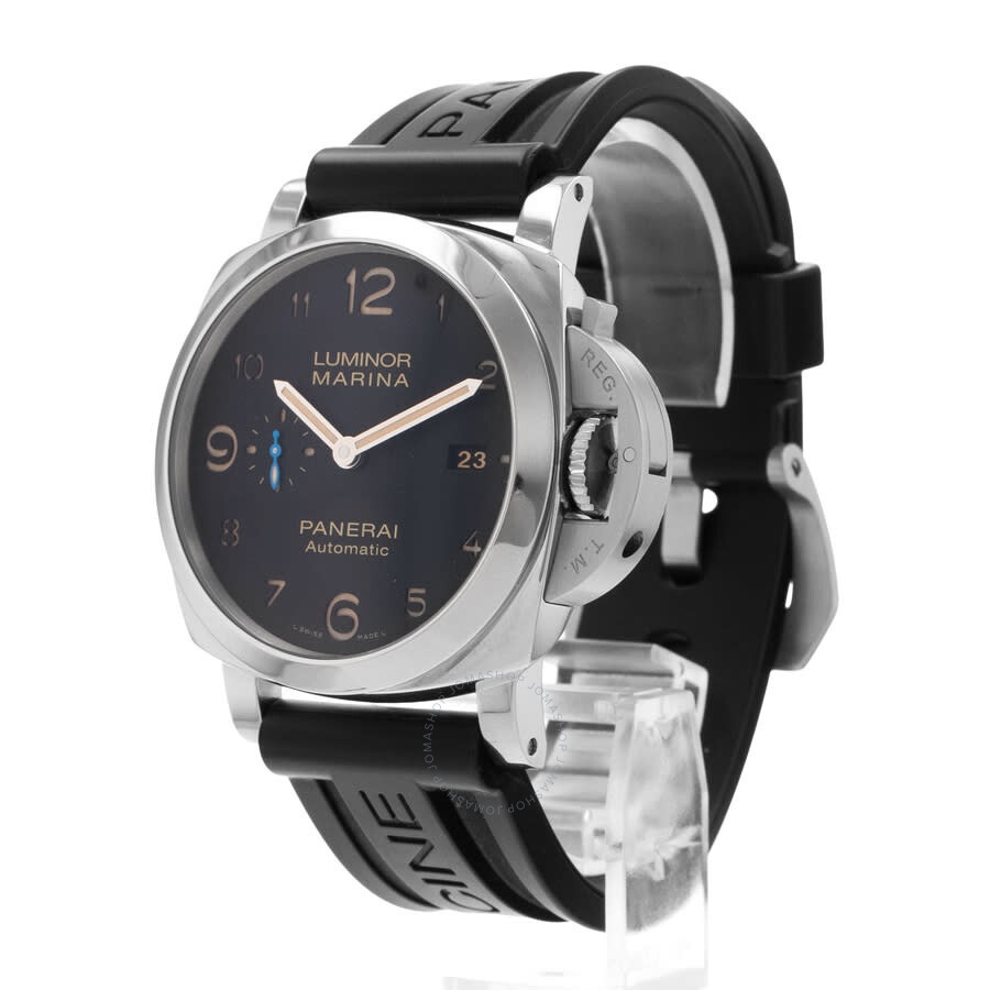 Pre-owned Panerai Luminor Marina Automatic Black Dial Men's Watch PAM01312 - 4