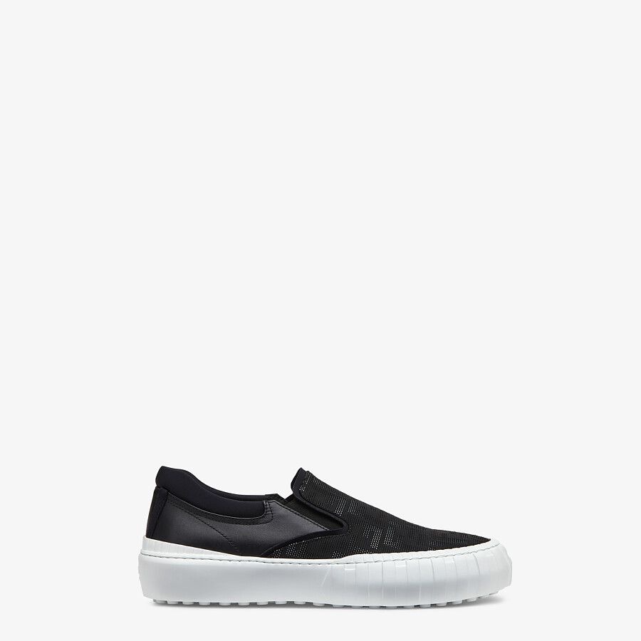 Black fabric low-tops - 1