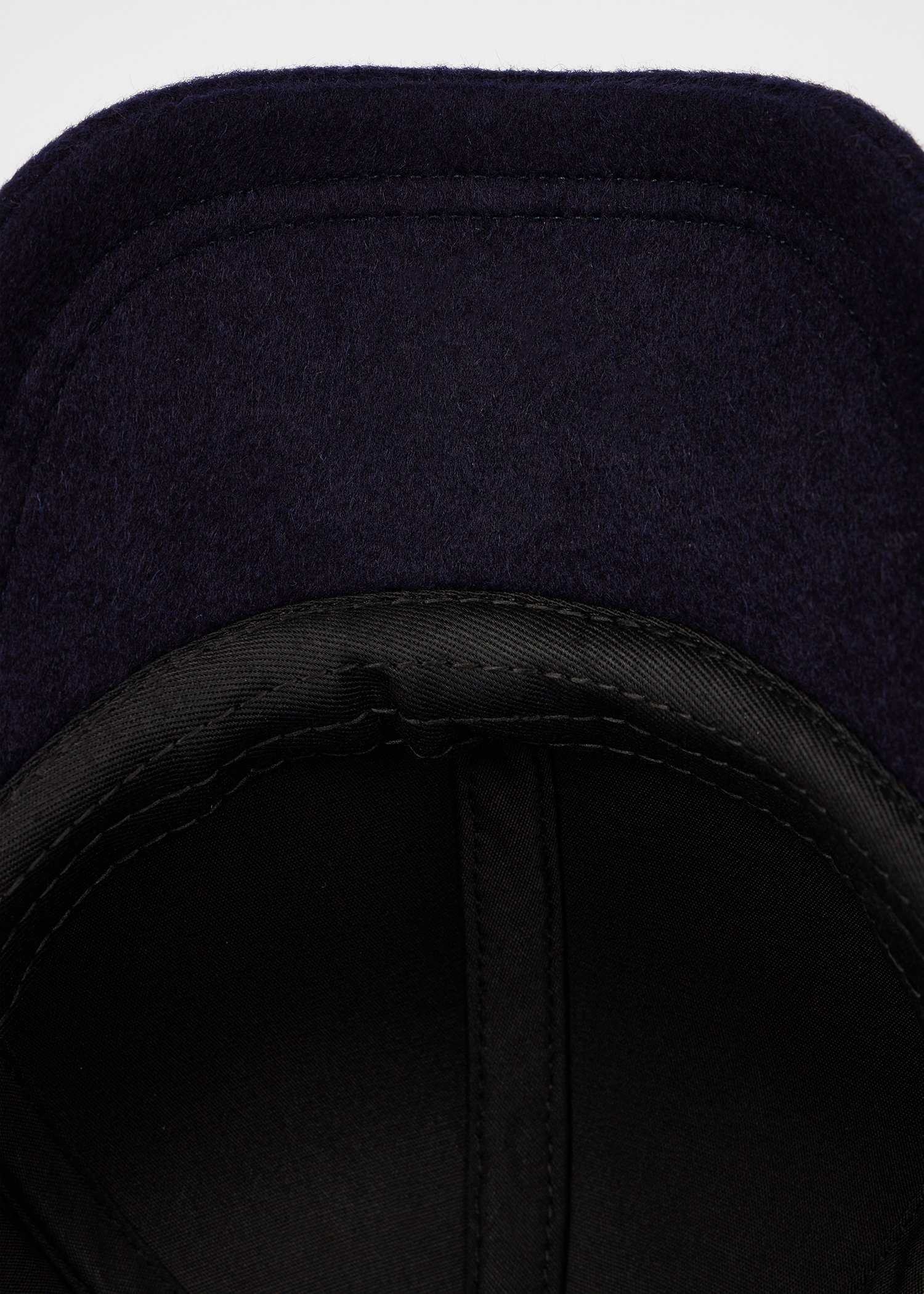 Navy 'Signature Stripe' Trim Wool Cap - 4