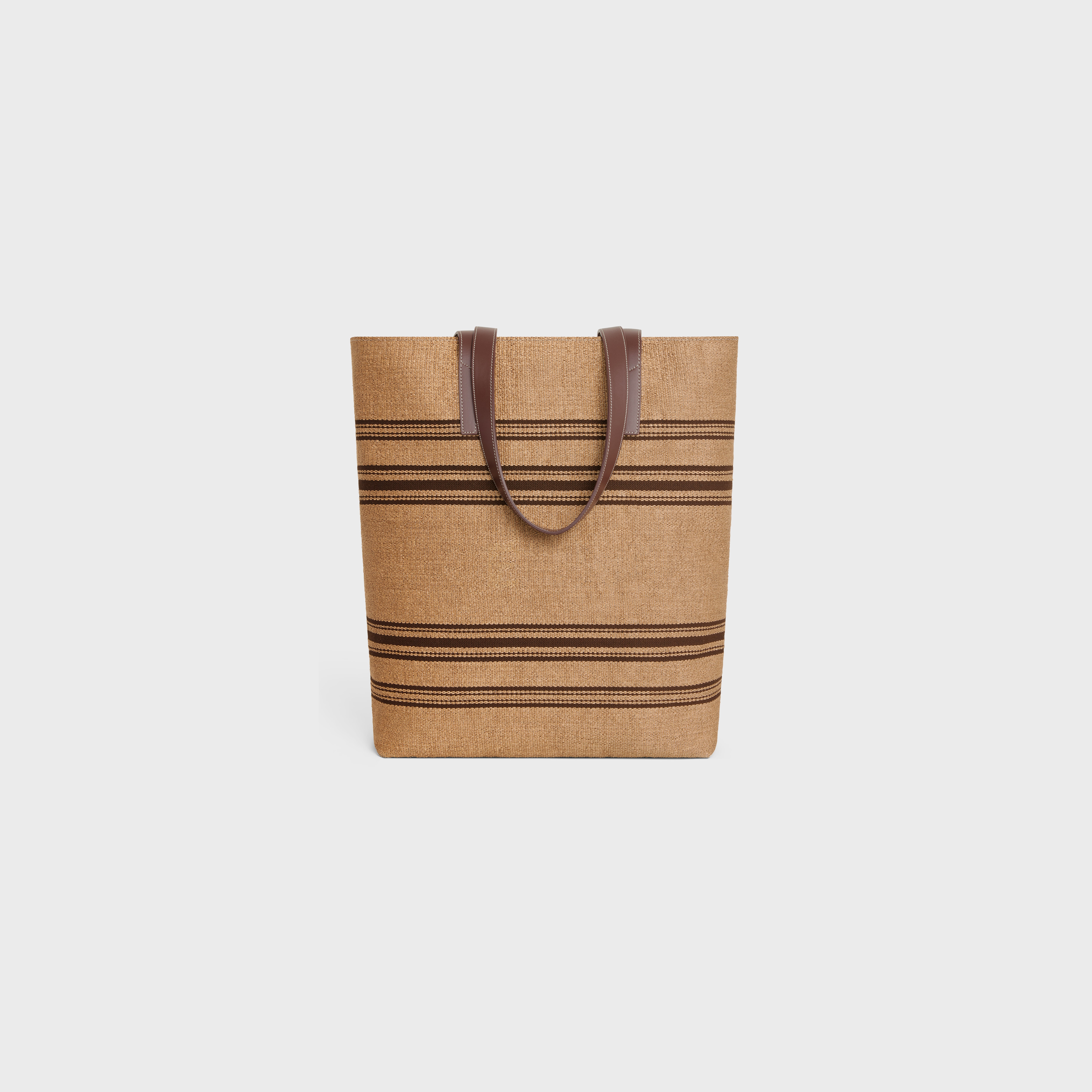 MUSEUM BAG in Textile with raffia effect and calfskin - 3