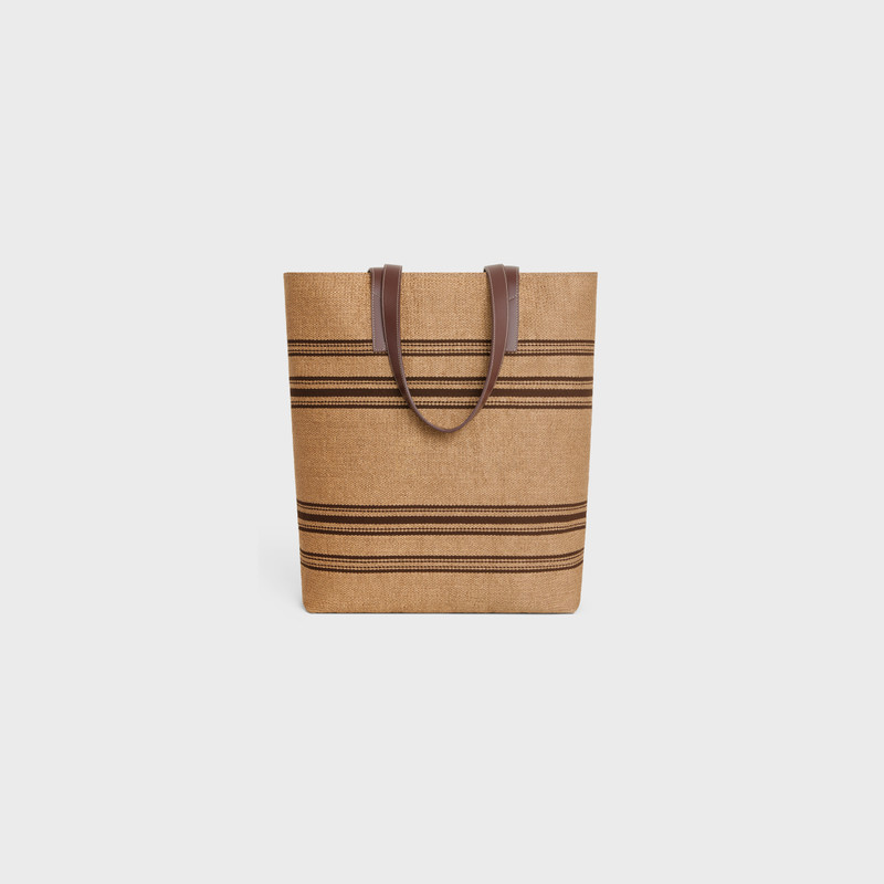 MUSEUM BAG in Textile with raffia effect and calfskin 3