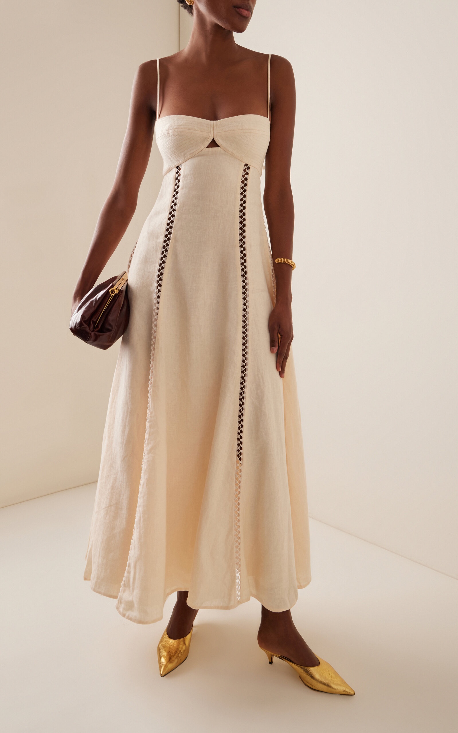 Catamaran Ventures Linen Dress ivory - 3