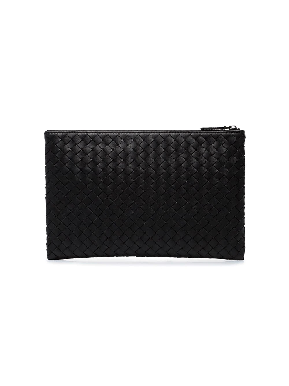 intrecciato weave zip pouch - 6