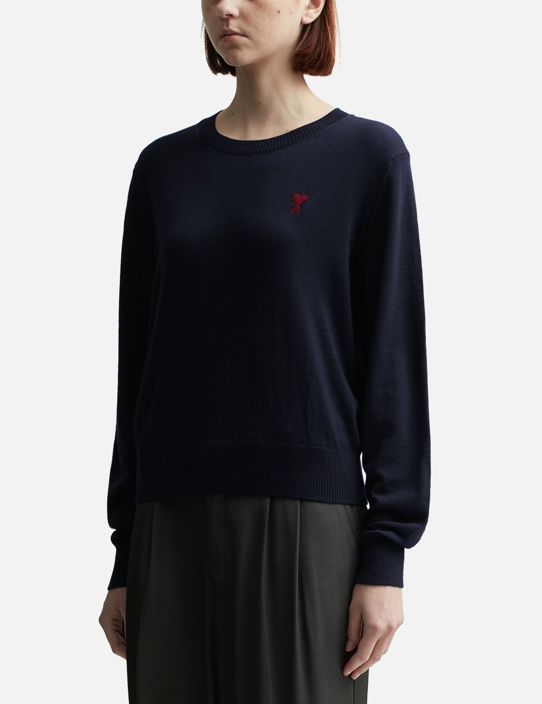 RED AMI DE COEUR CREW NECK SWEATER - 2
