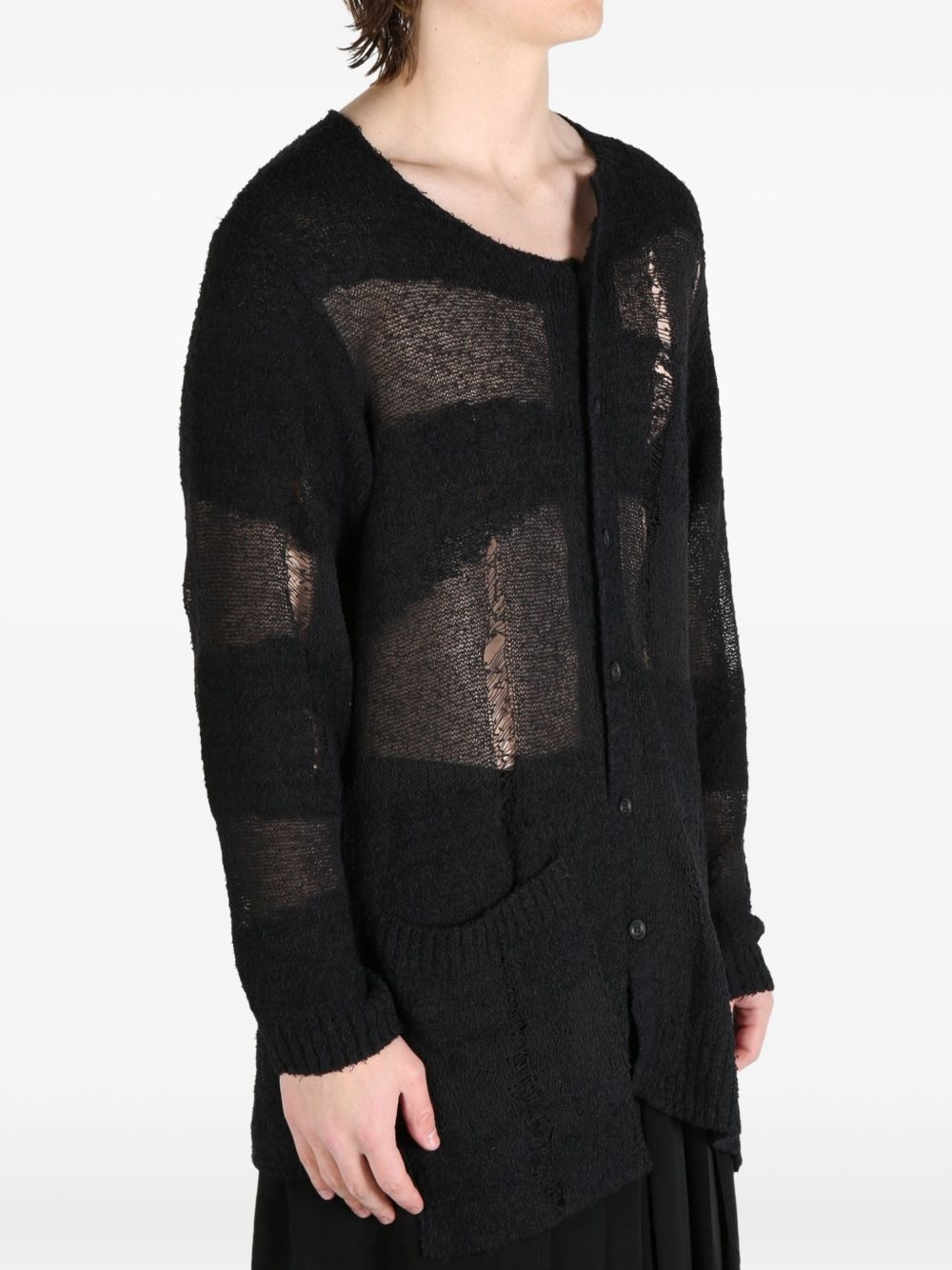 panelled cardigan - 4