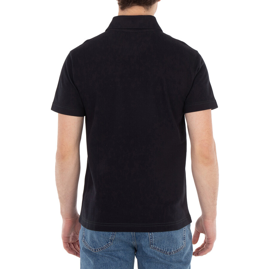 Burberry Logo Embroidered Straight Hem Cotton Polo Shirt - 5