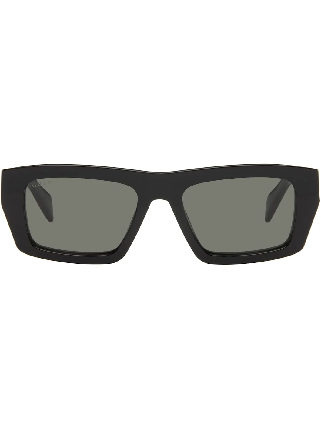 Black Institutional Logo Sunglasses - 1
