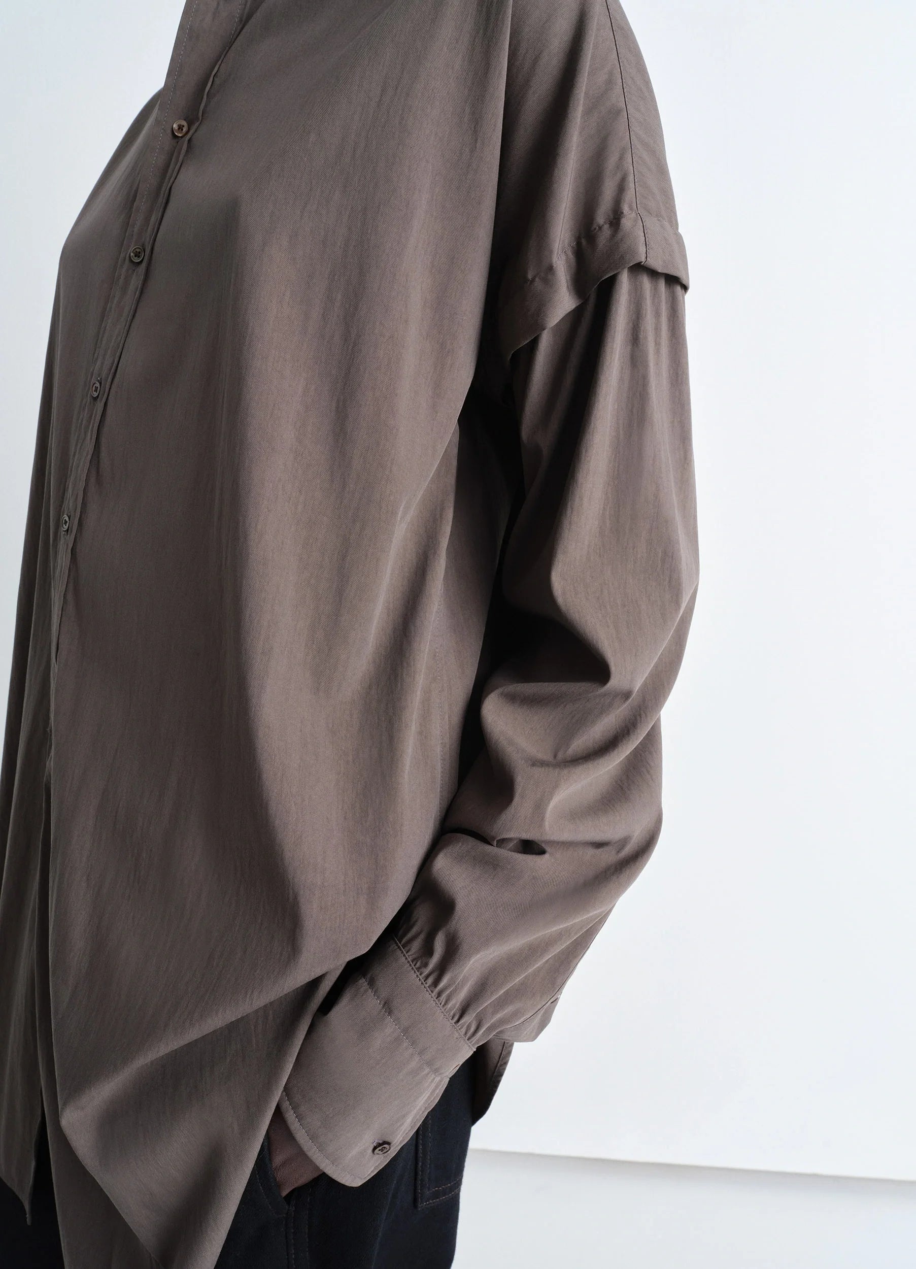 LONG SHIRT WITH HALF PLACKET - 3