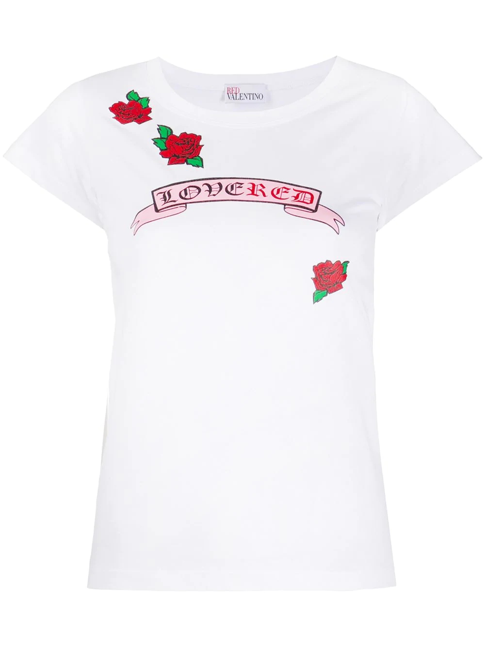 rose print T-shirt - 1