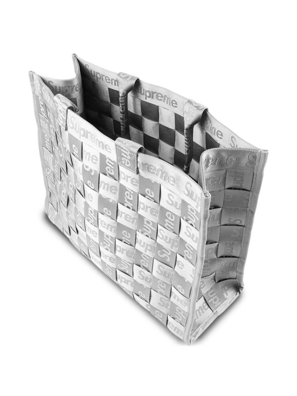 jacquard woven tote bag - 4
