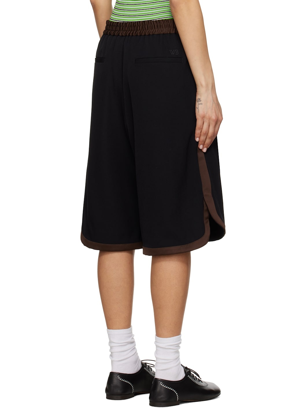 Black & Brown Ossie Shorts - 3