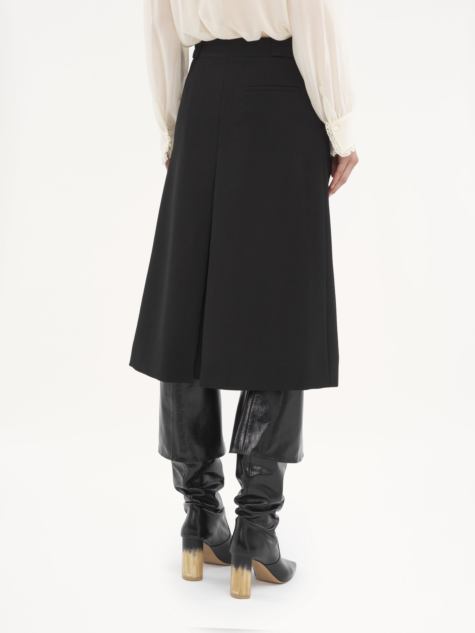 TAILORED CULOTTES IN WOOL CRÊPE - 5