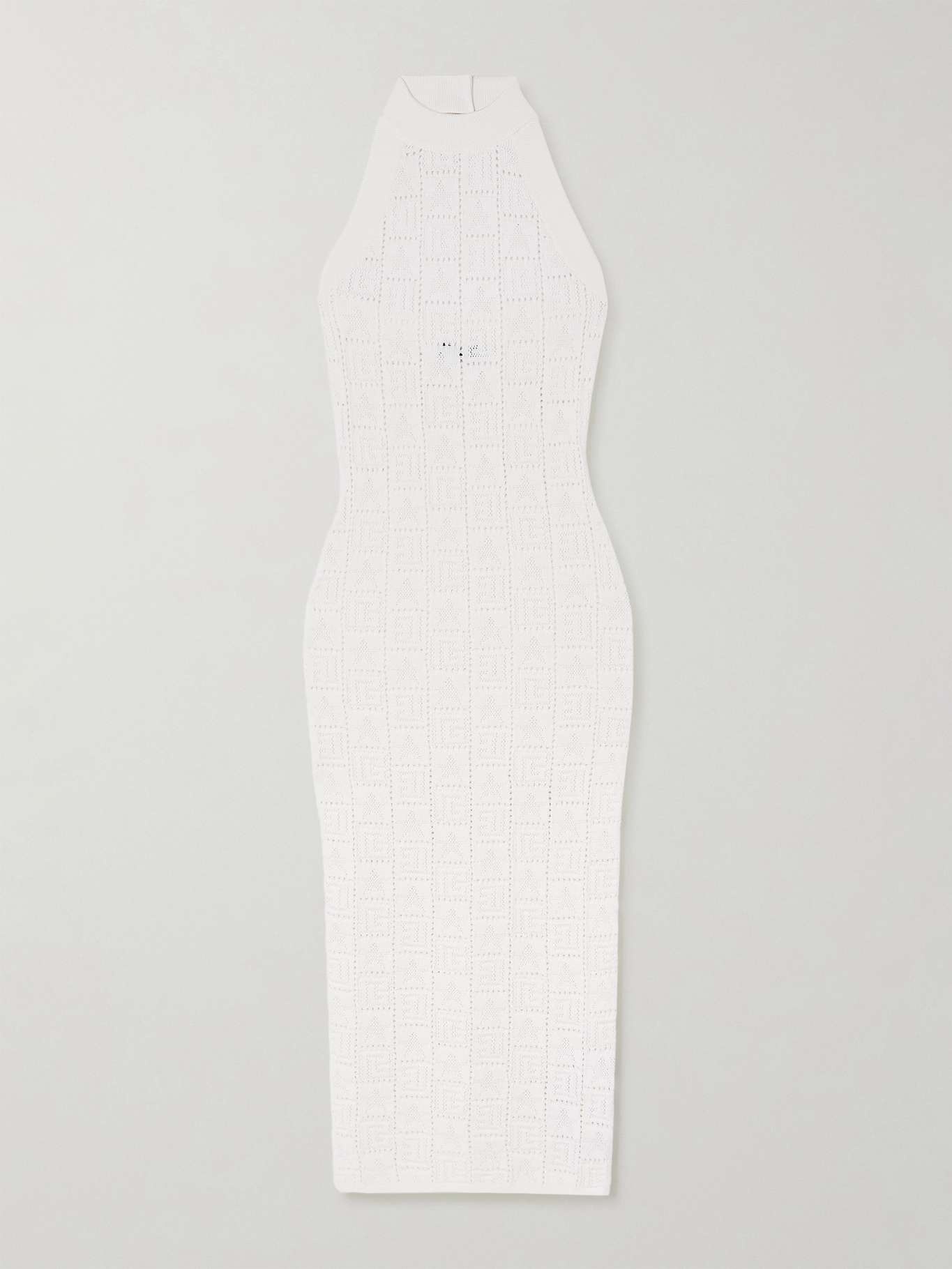 Crochet-knit halterneck dress - 1