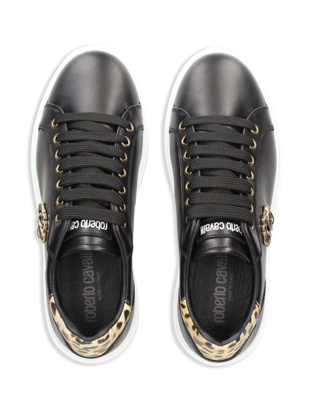 logo-plaque sneakers - 4