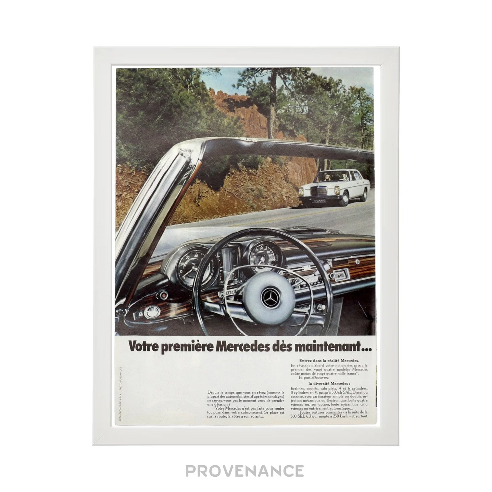 Mercedes-Benz Antique Vintage Newsprint Ad - Cockpit - 1