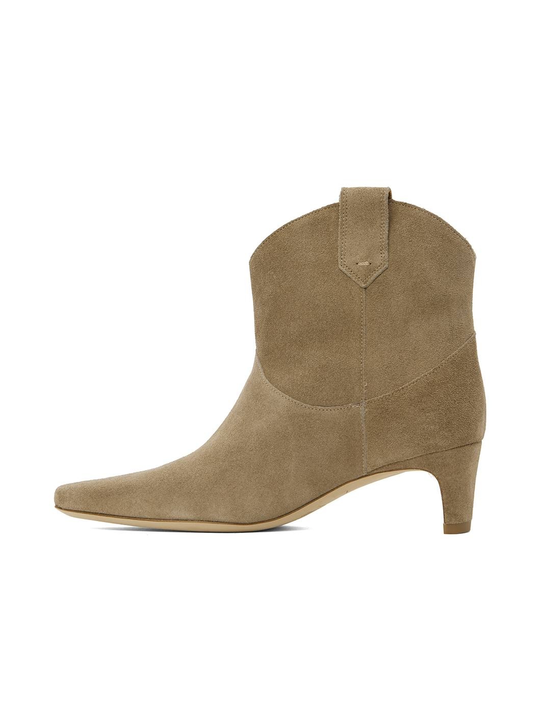 Taupe Western Wally Ankle Boots - 3