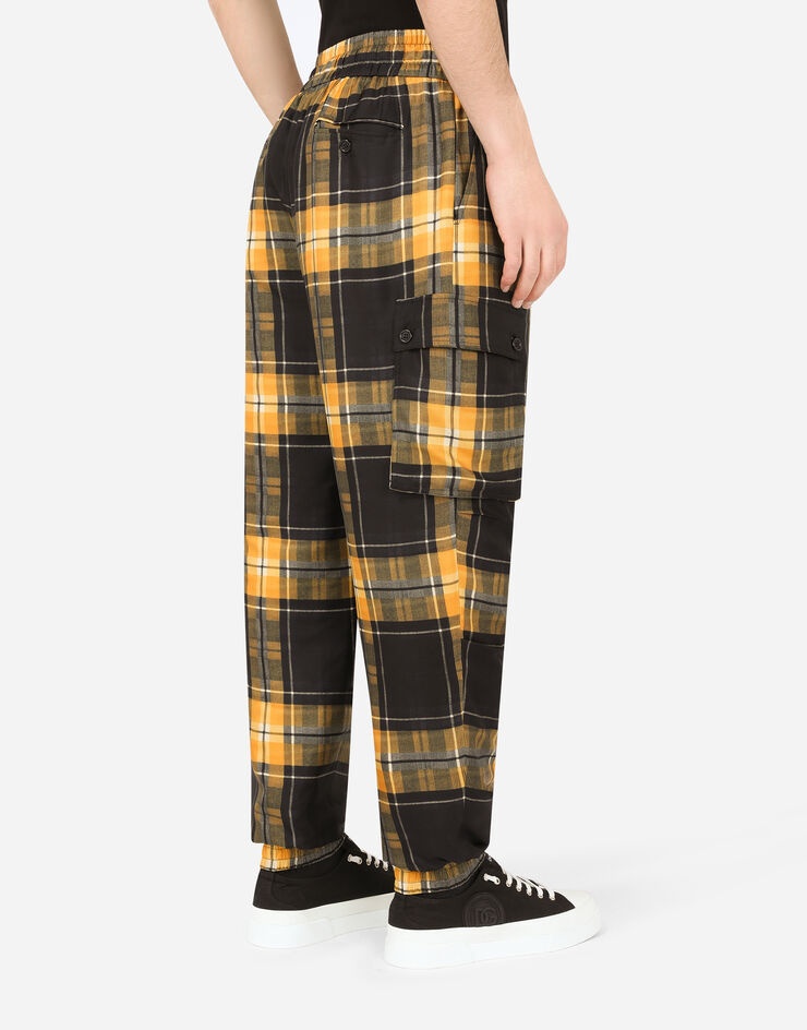 Silk jogging pants with tartan print - 5