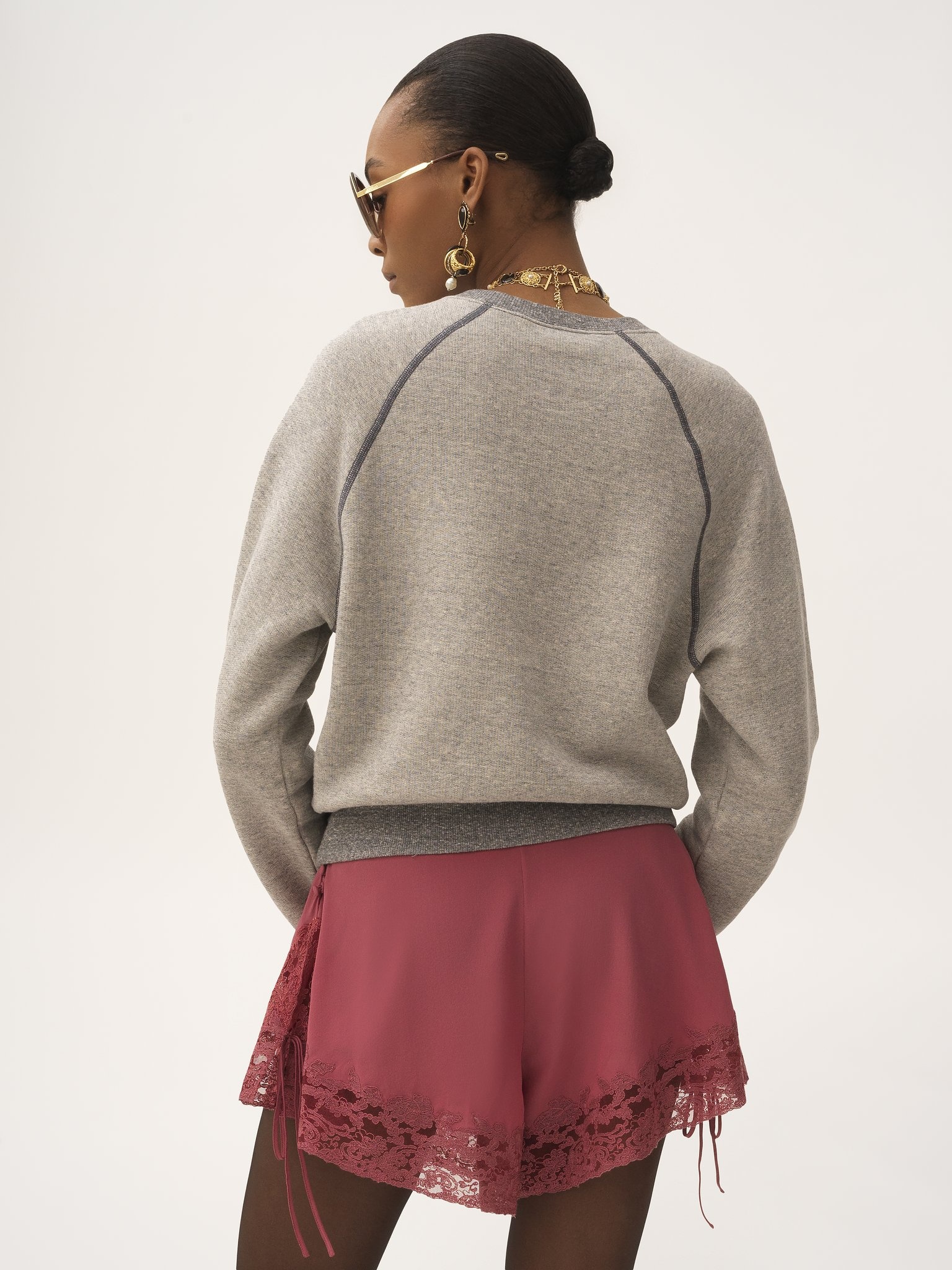 LOGO SWEATER IN COTTON FLEECE MIX - 5
