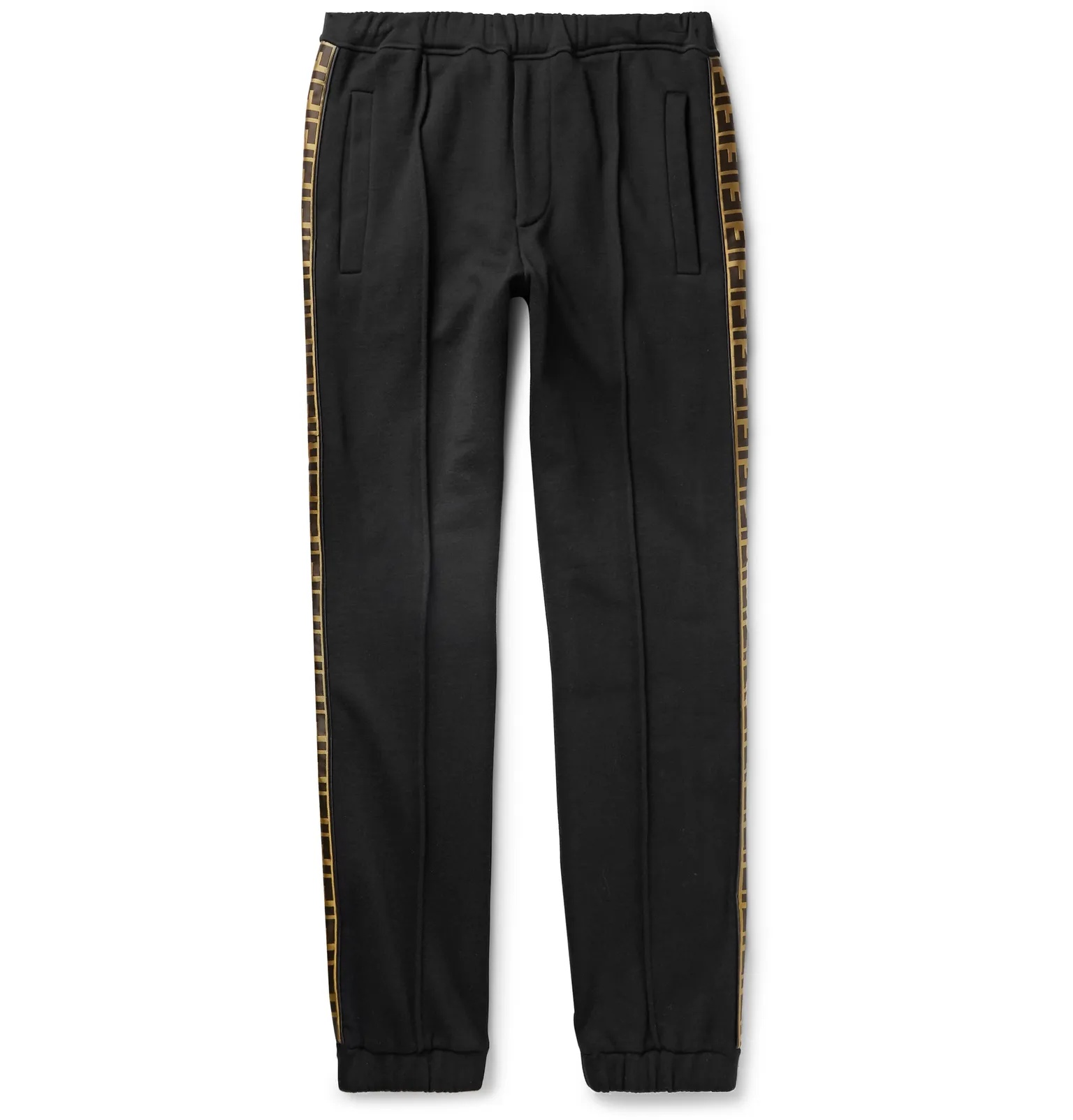 Tapered Logo-Trimmed Wool, Cotton, Silk and Cashmere-Blend Jersey Sweatpants - 1