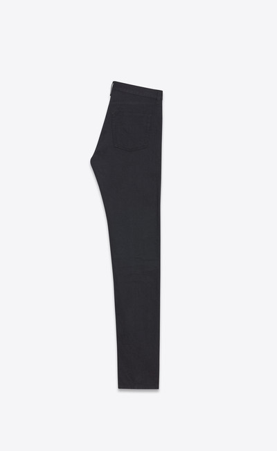 SAINT LAURENT slim-fit jeans in worn black stretch denim outlook