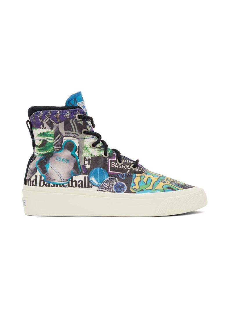 Multicolor Beat the World Skidgrip High Sneakers - 1