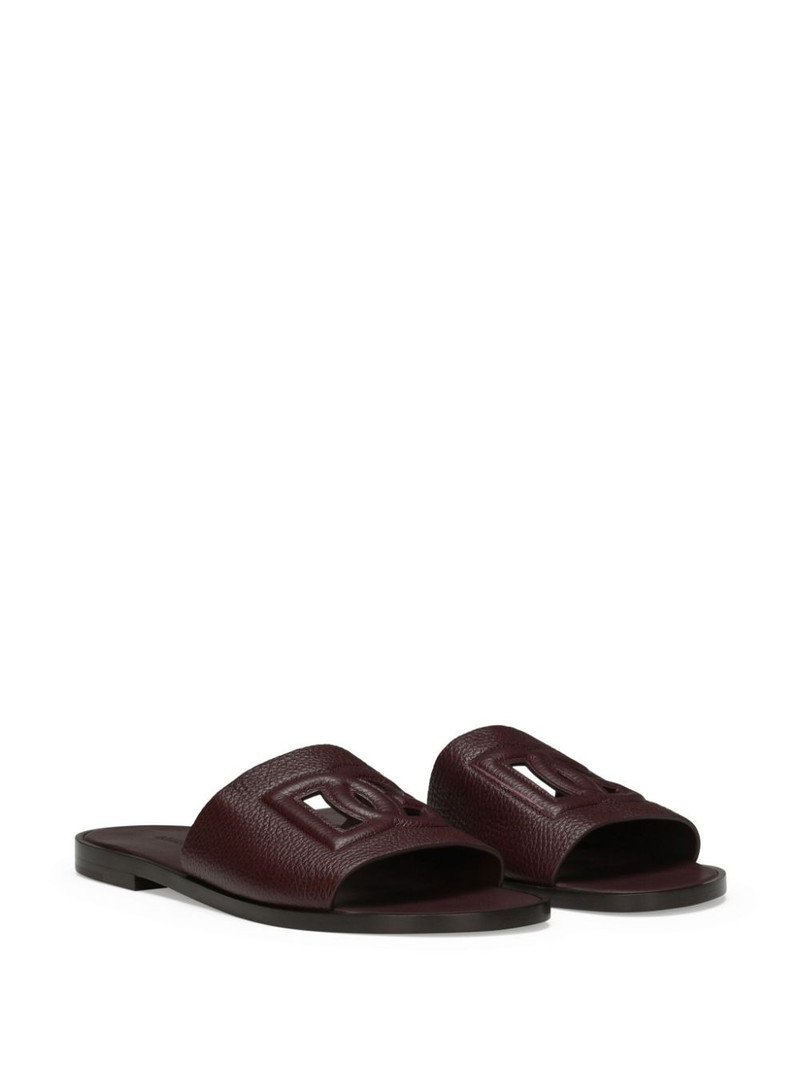 Dolce & Gabbana logo-embellished deerskin slides outlook