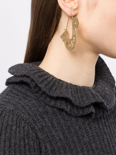 PATOU asymmetric cut-out earrings outlook