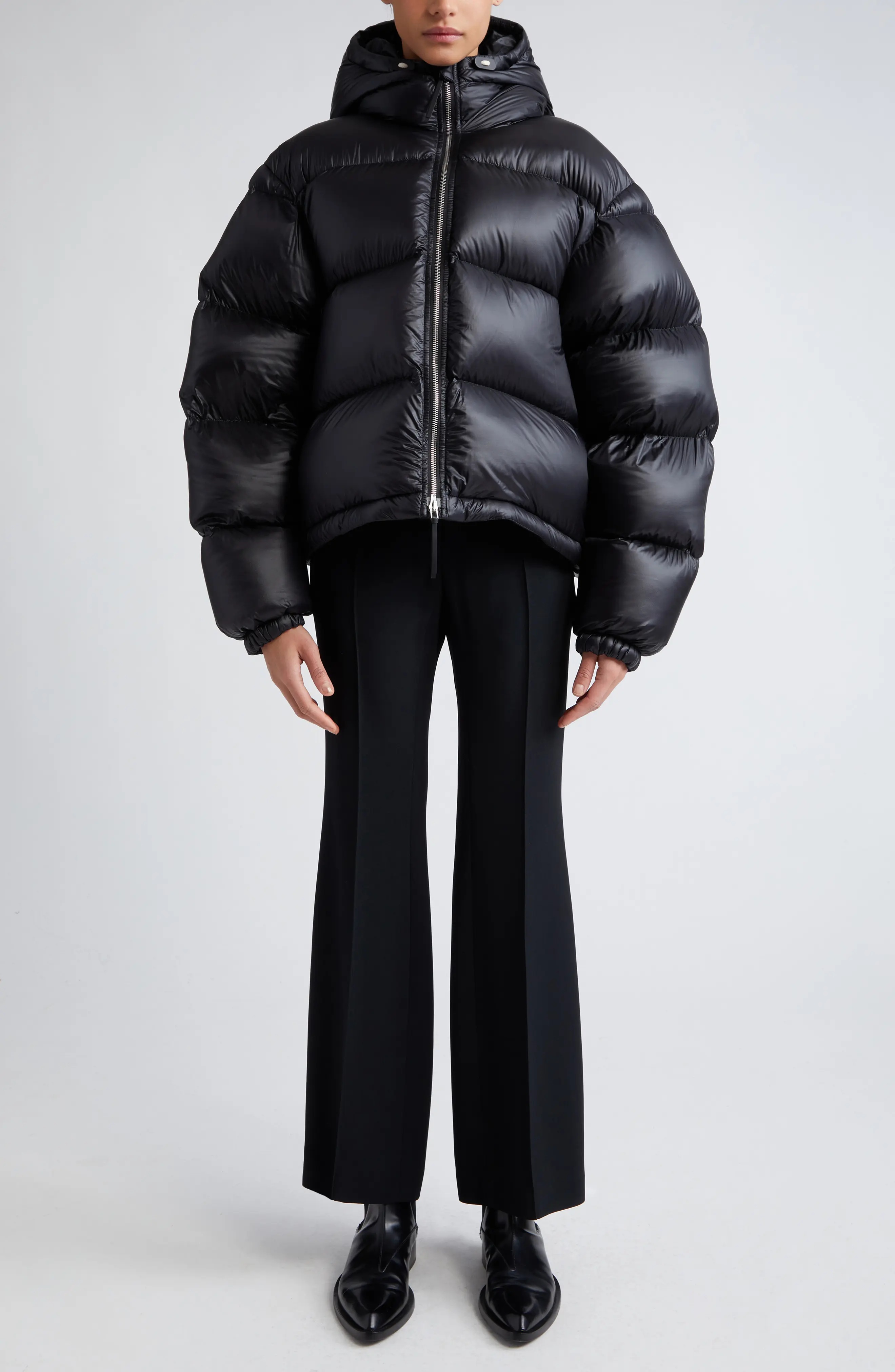 Jil Sander Boxy Hooded Down Puffer Jacket | nordstrom