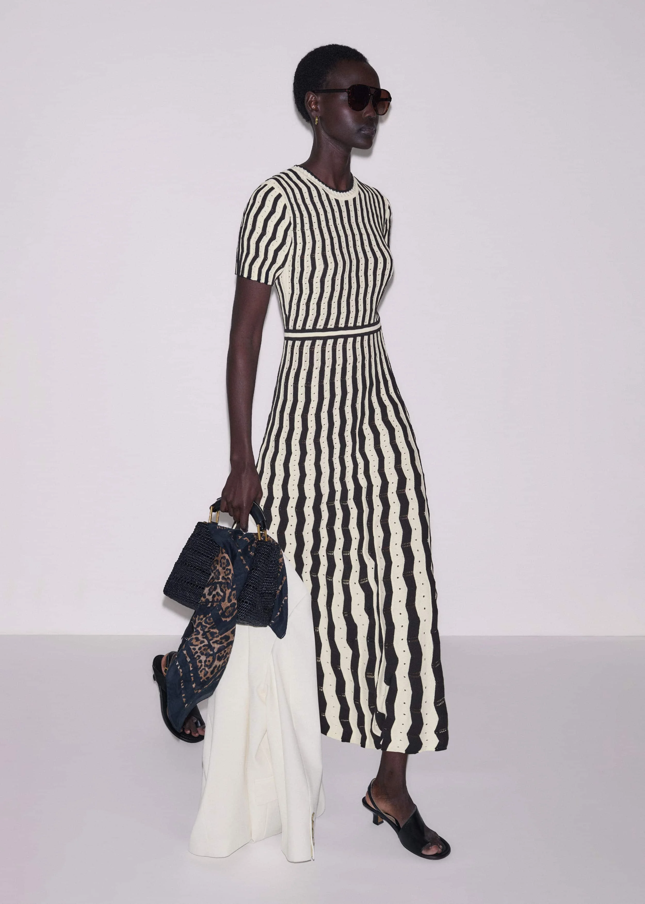 Stripe Knit Maxi Dress - 1