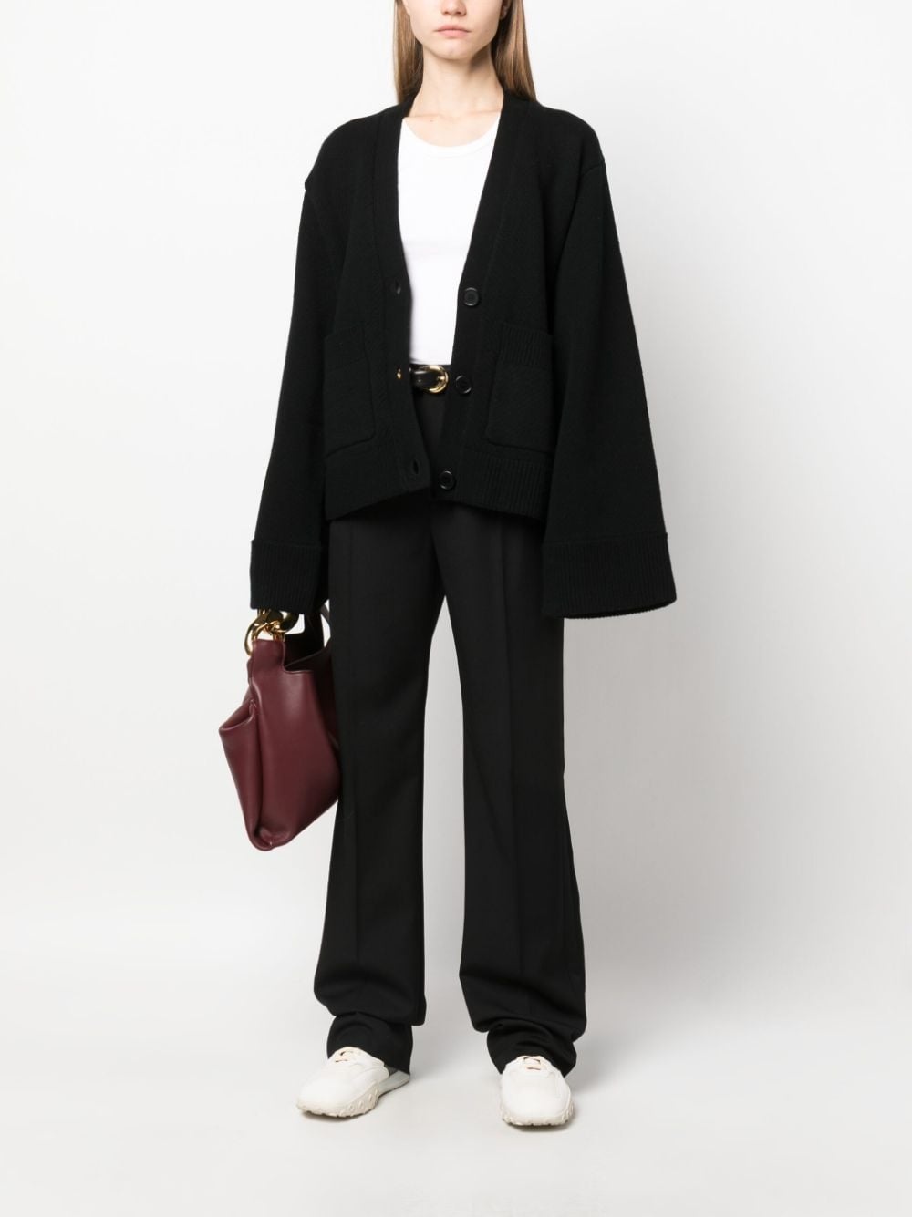 Memory boxy-fit wool cardigan - 2