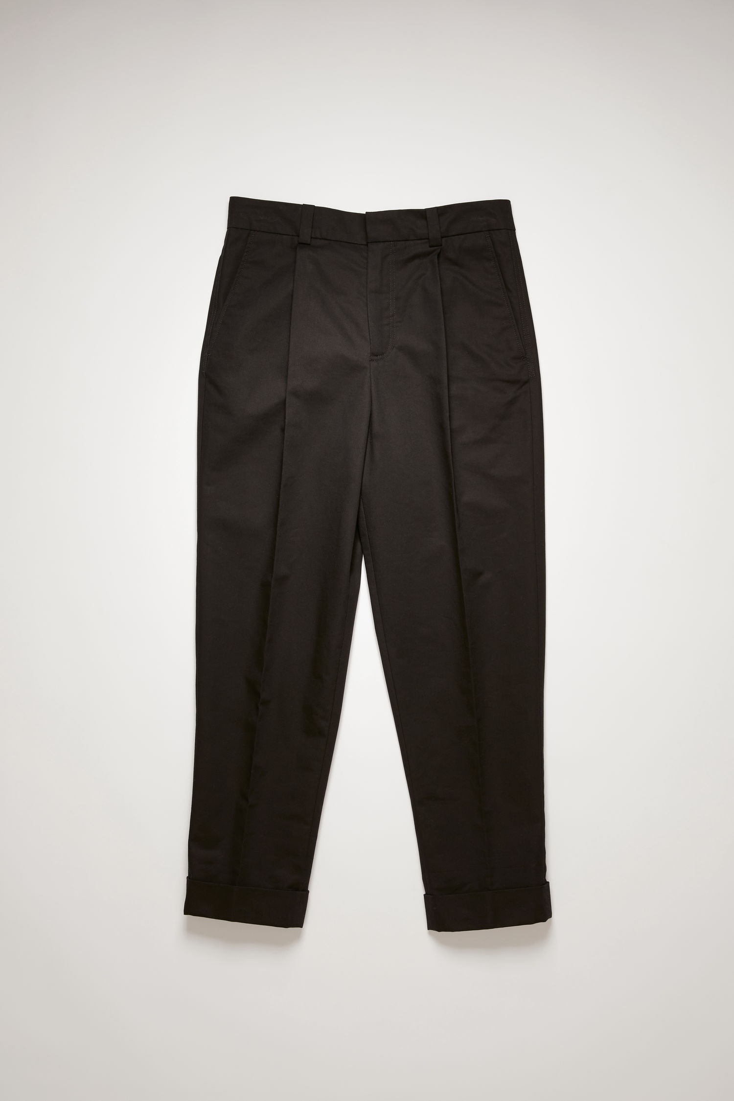 Pleated twill chinos black - 5