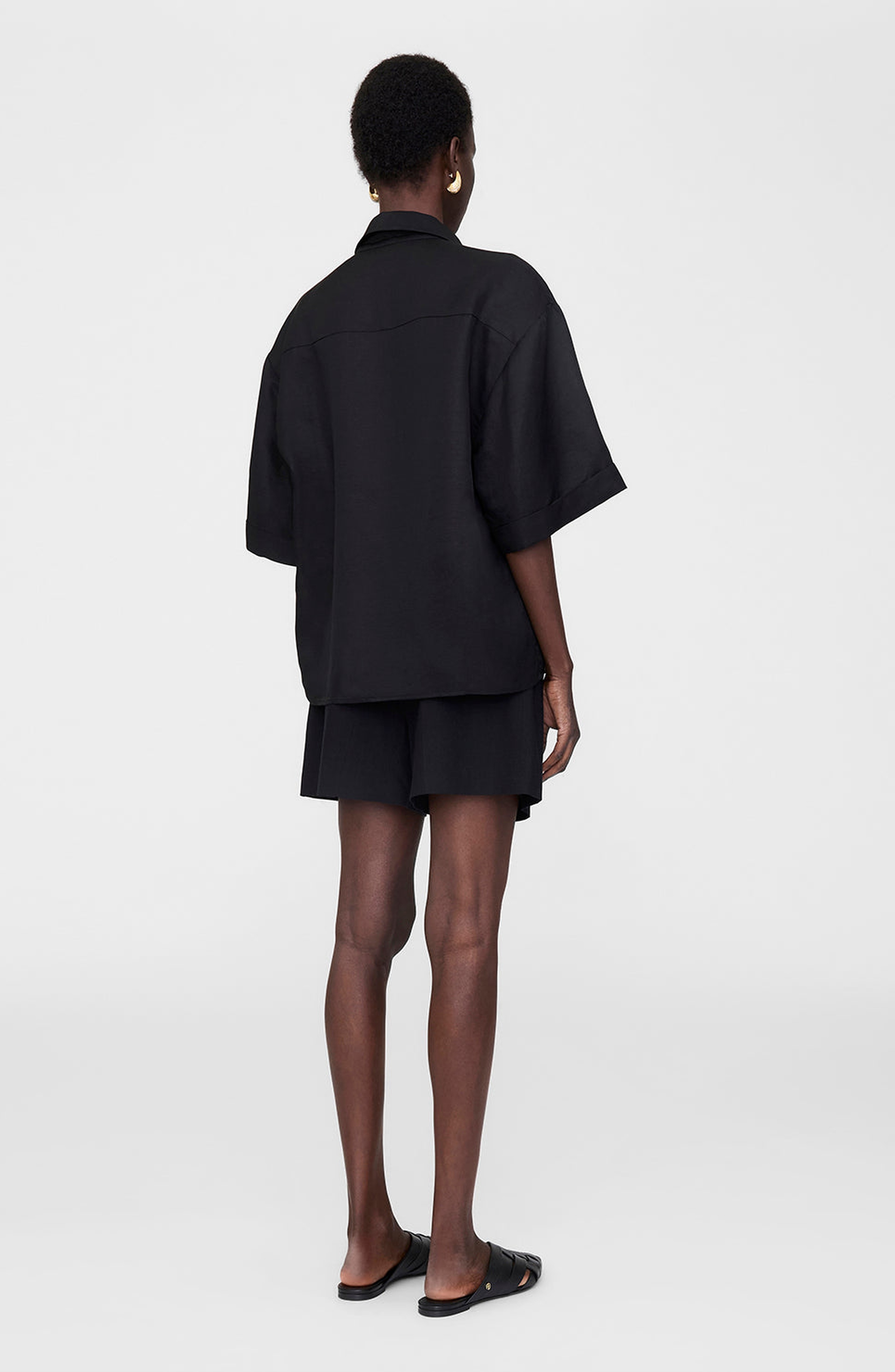 ANINE BING Coco Shirt in Black at Nordstrom - 3