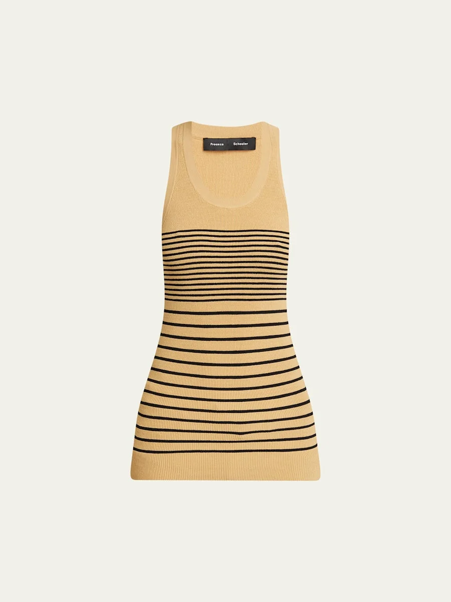 Roberts Stripe Ribbed Matte Tank Top - 1