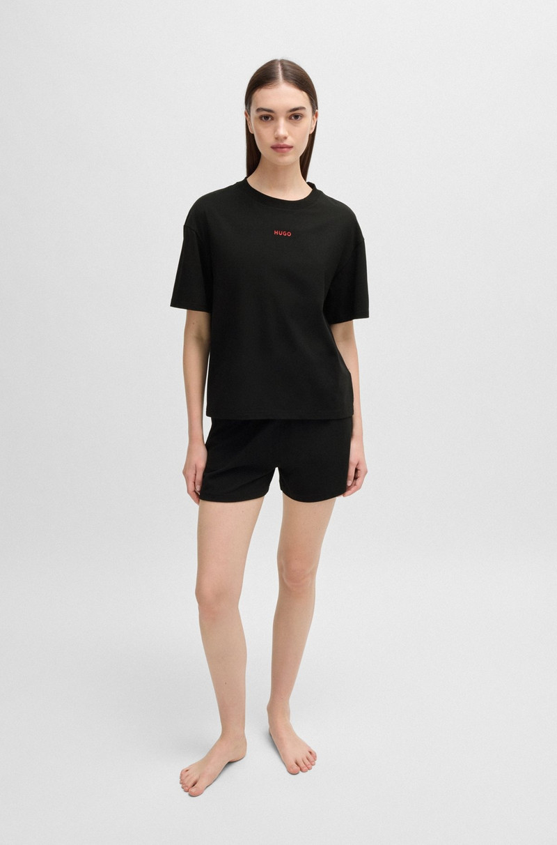 HUGO RELAXED-FIT T-SHIRT WITH SILICONE-PRINTED LOGO outlook