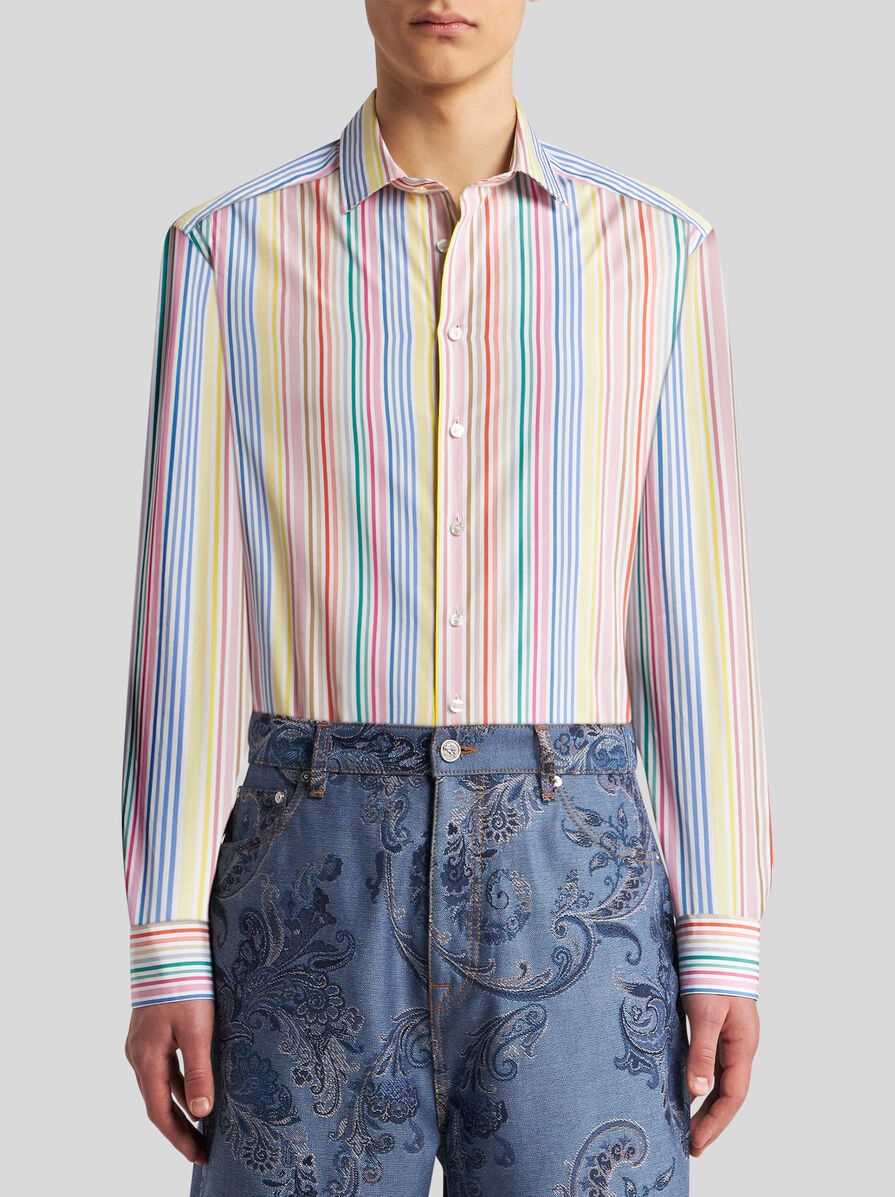 SHIRT WITH MULTICOLOURED STRIPES - 2