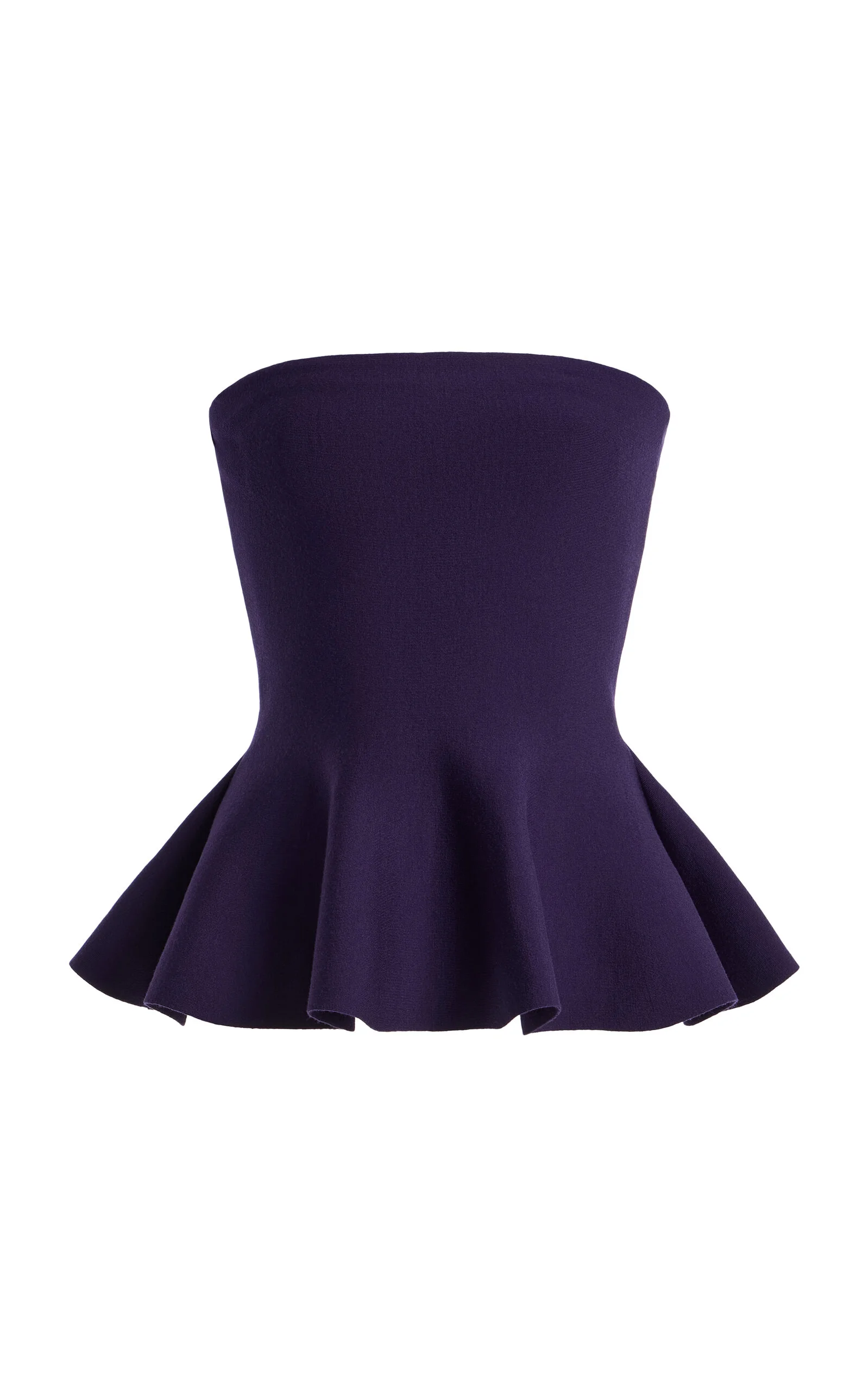 Eric Wool Peplum Top purple - 1