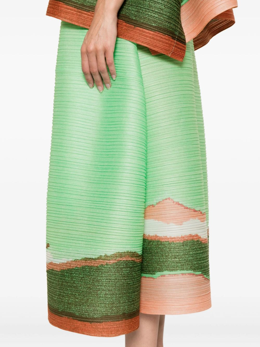 Grainy Color printed midi skirt - 5