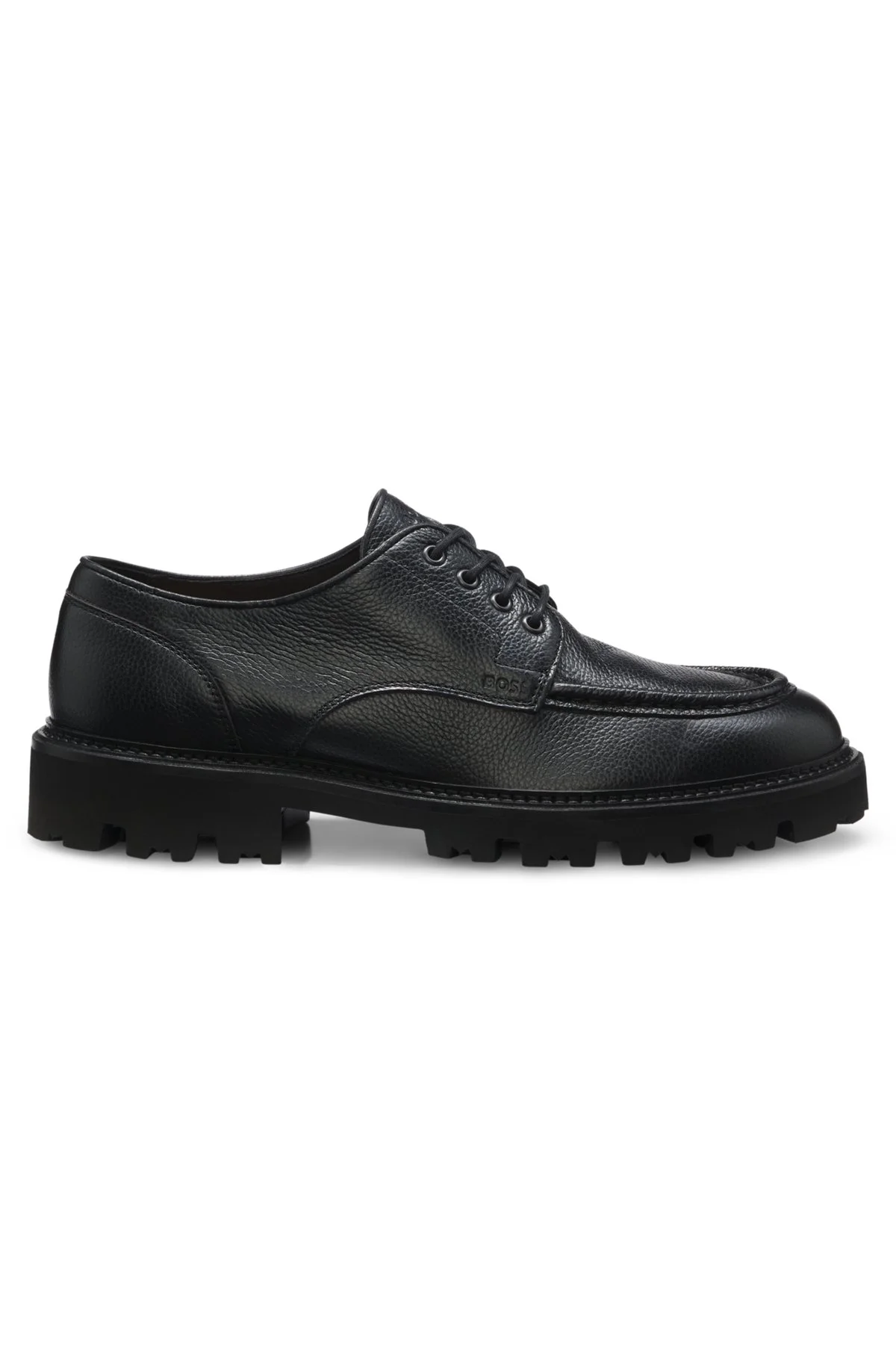 LEATHER DERBY SHOES WITH A CONSTRUCTED LUG SOLE - 1