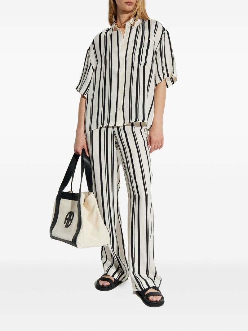 ANINE BING striped short-sleeve shirt outlook