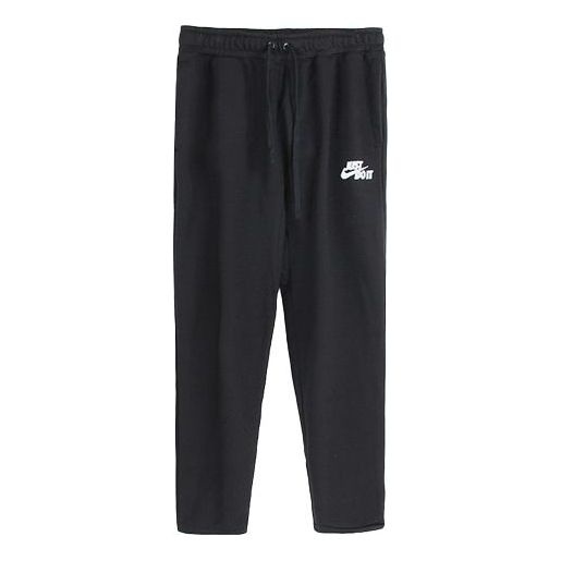 Nike Straight Casual Drawstring Sports Long Pants Black AJ2330-010 - 1