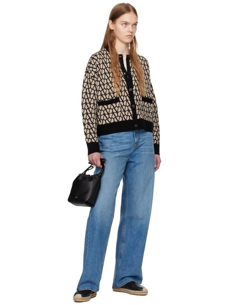 Black VLogo Pouf Mini Bucket Bag 4