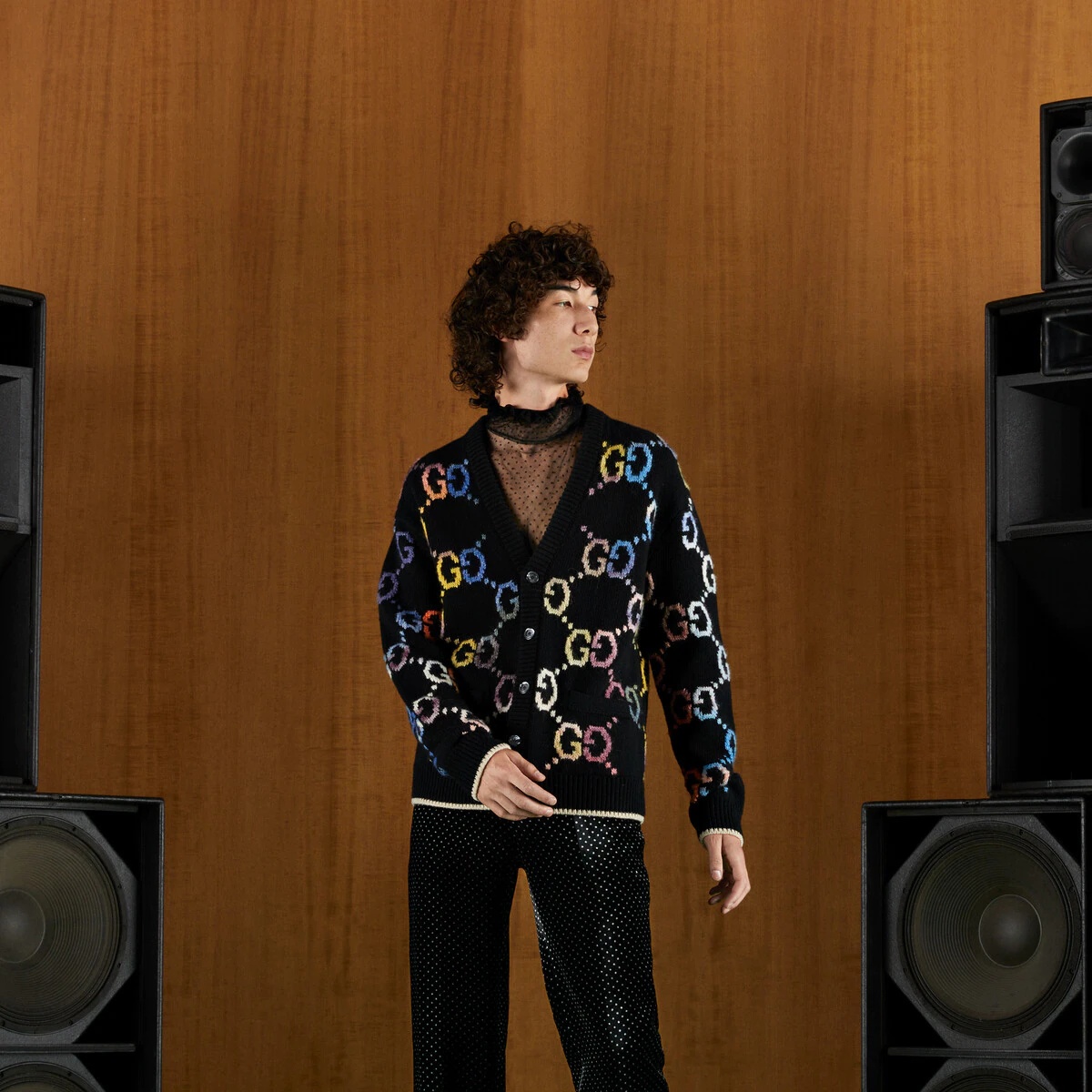 GG wool jacquard cardigan - 5