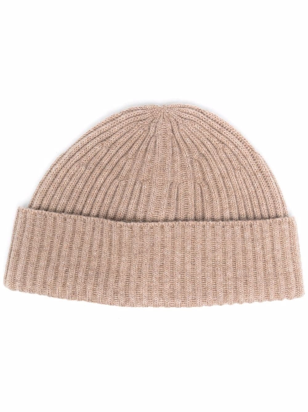 ribbed knit beanie - 1