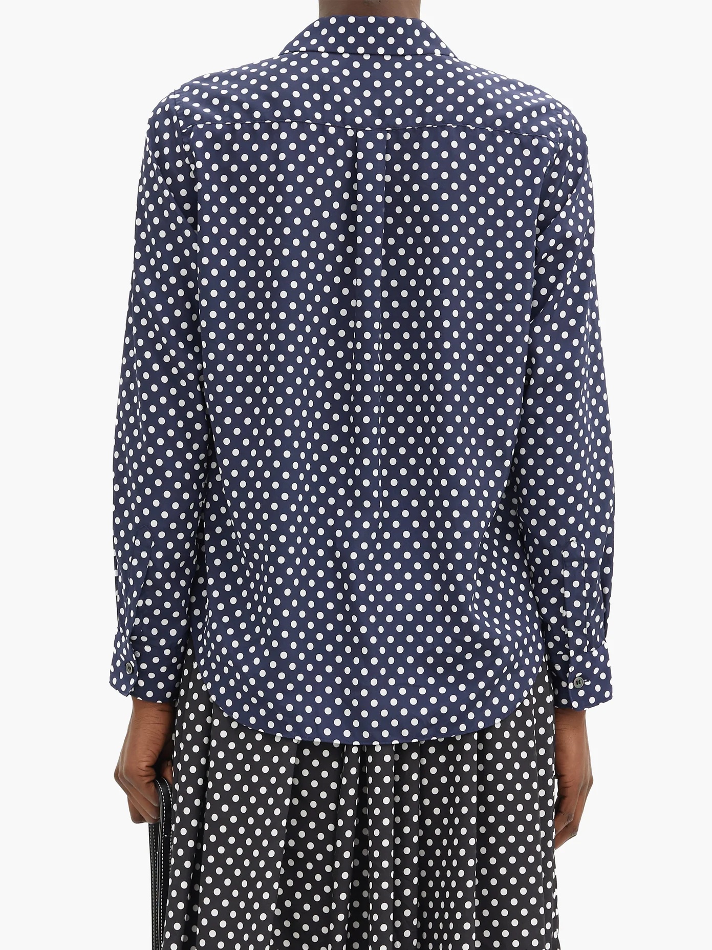 Polka-dot satin shirt - 5