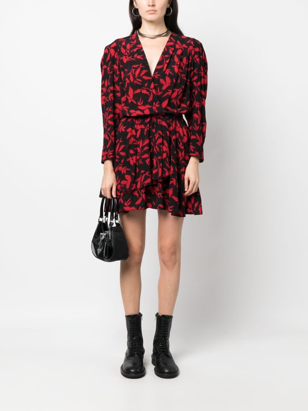 Rogers leaf-print minidress - 2