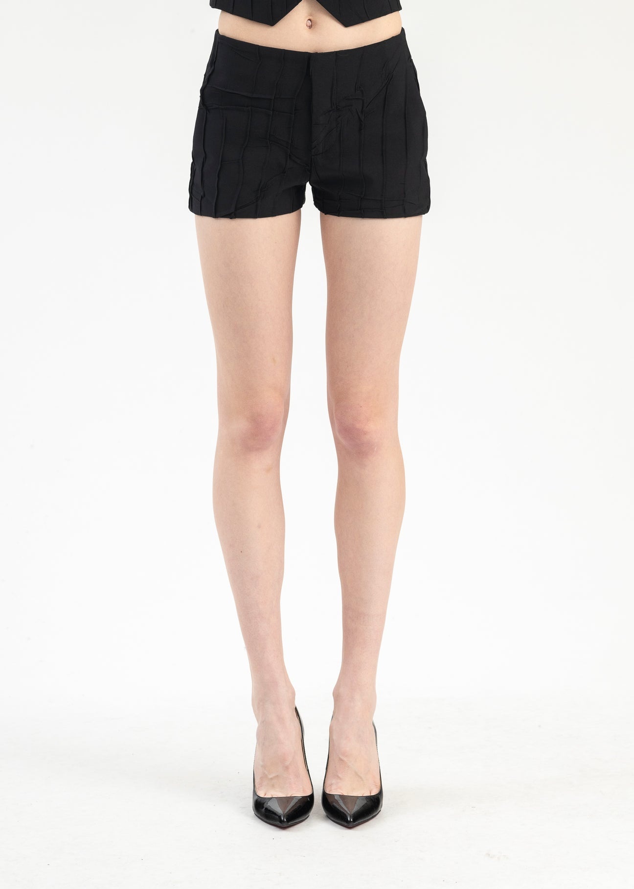 BLACK SHORT PLISSE - 1