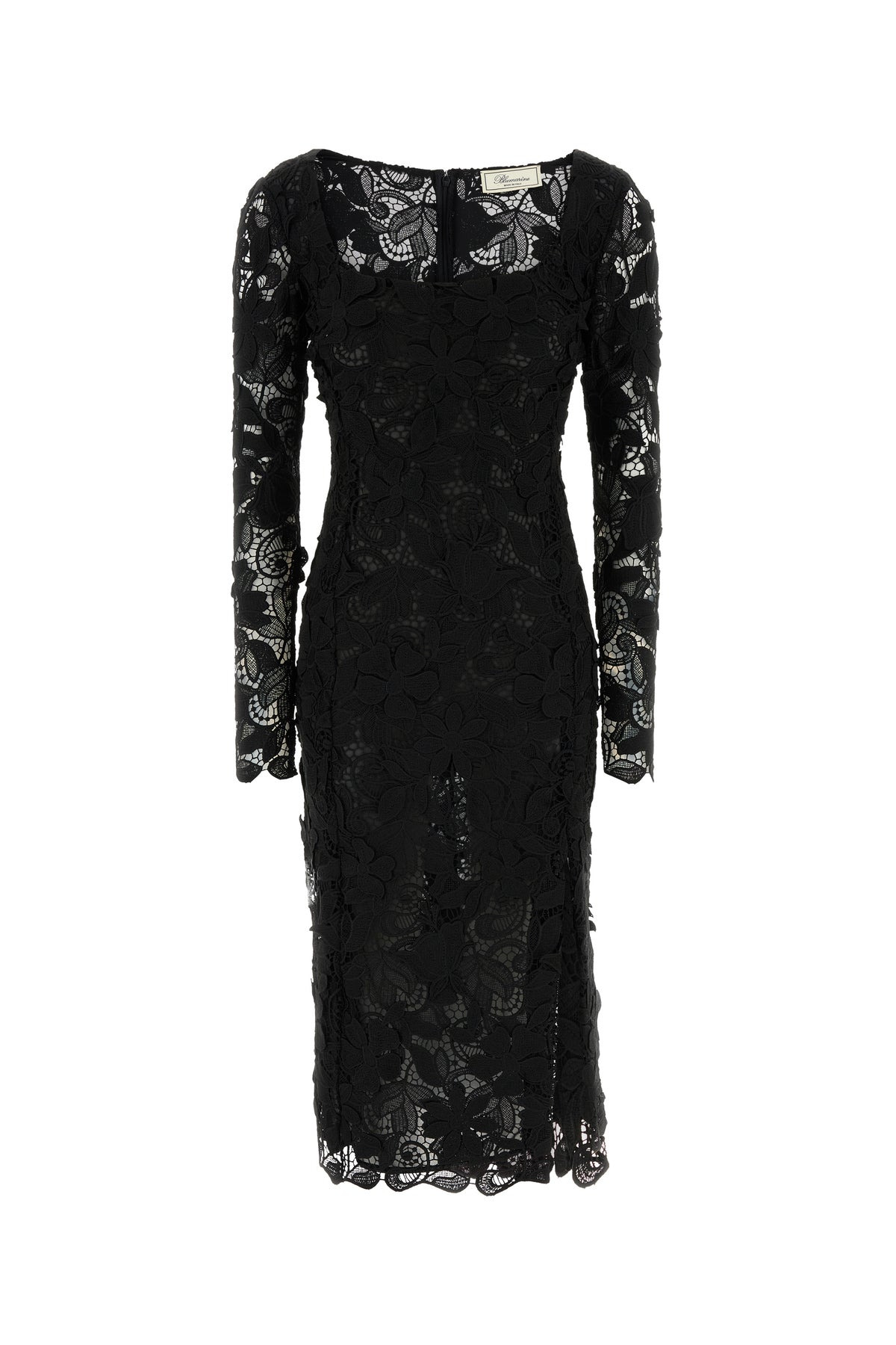 Black macrame lace dress - 1