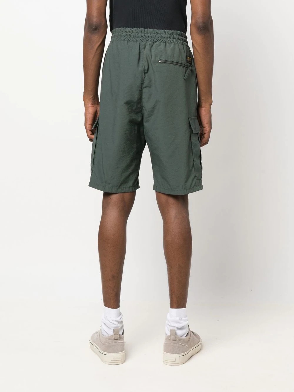 drawstring cargo shorts - 4