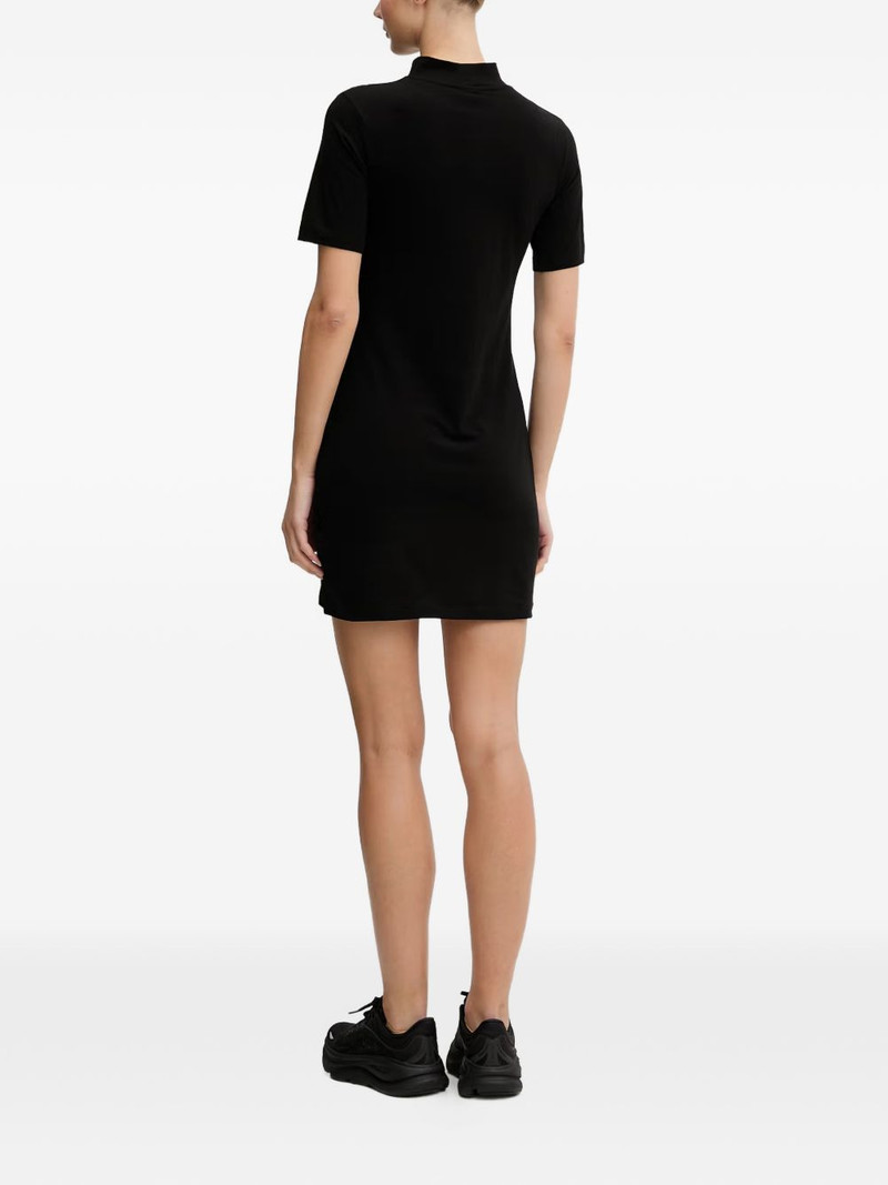 triangle-logo high-neck mini dress 3