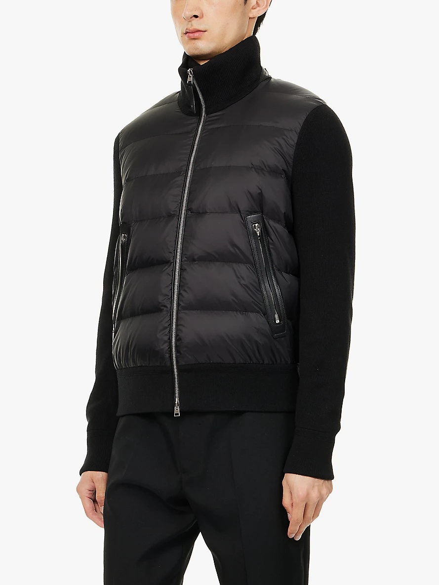 【関税＆送料込み】Tom Ford Knitted Jacket TOM FORD Hybrid funnel-neck shell-down knitted jacket